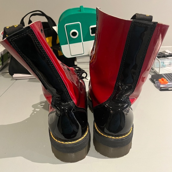 Vintage Dr. Martens Patent Leather Red & Black, Women's size 10 US - Picture 3 of 16